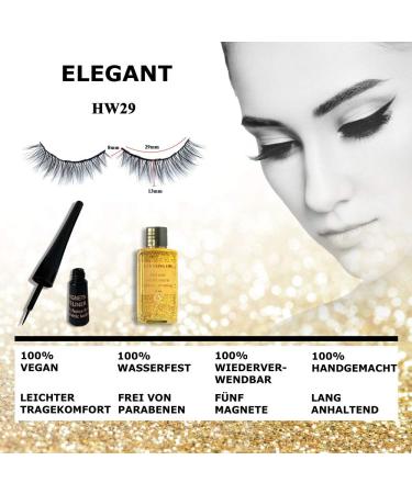 Premium Magnetic Eyelashes & Eyeliner Set | HW29 Luxury Collection - Waterproof Long-Lasting Cateye Kit - Buy Online on GoSupps.com
