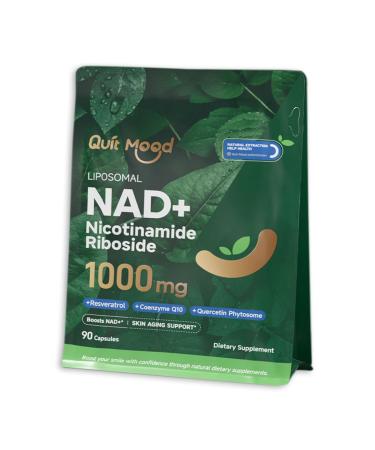 Quit mood Nicotinamide Riboside Complex Cellular Energy & Healthy Aging Support with Resveratrol, Quercetin Phytosome & CoQ10 -NMN Supplement for Skin Aging Supports 90 Capsules