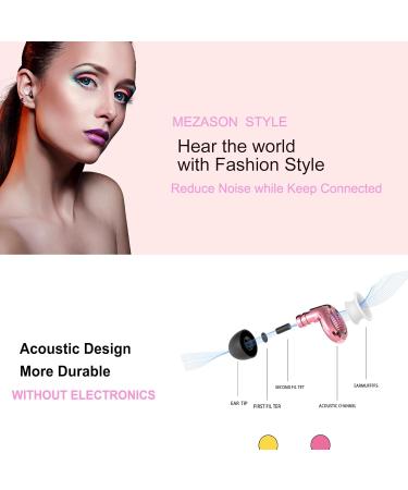 High-Fidelity Earplugs - Concerts Musicians Noise Sensitivity Tinnitus Relief - Adjustable Fit for All Ears - Rose Gold - Buy Online on GoSupps.com