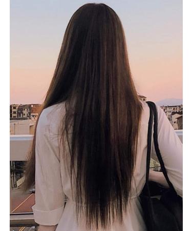 BGHJUE Long Black Straight Wig for Women - Natural Bangs Full Headgear & Realistic Hair Sets - Perfect for All Occasions - Buy Online on GoSupps.com
