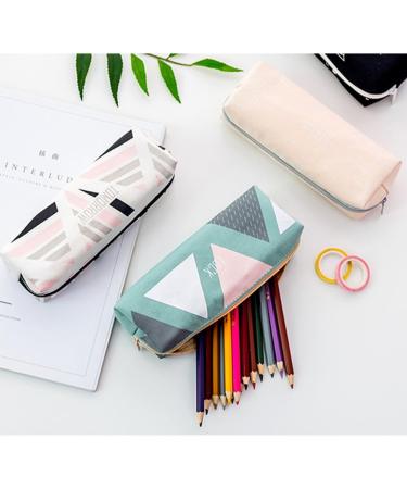 Ispchen M ppchen Zipper | Large Capacity Green Pencil Case for Students | Stylish Geometric Design | Perfect for Art & Stationery - Buy Online on GoSupps.com