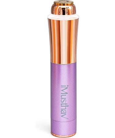 iMusthav Mini Facial Hair Remover for Women | 18K Gold-Plated Hypoallergenic Head | 360-degree LED Light | Handbag Friendly Design | Smooth Hair-Free Complexion | Amethyst - Buy Online on GoSupps.com