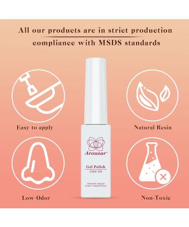 Arousar Nude Pink Gel Polish Starter Kit - 8 Colors | All Seasons Neutral Brown Soak Off Set | Quick Dry Nail Lamp | DIY Manicure Art at Home - Buy Online on GoSupps.com