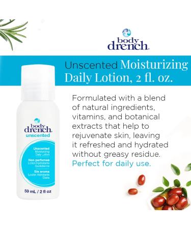 Buy Body Drench Unscented Moisturizing Lotion 2oz - Hydrating & Non-Irritating Skin Care for All Skin Types - International Shipping Available - Buy Online on GoSupps.com