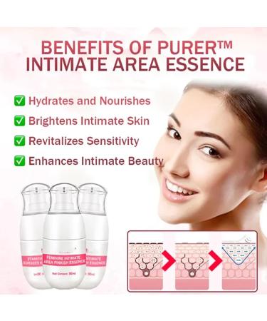 Purer 1.05oz Feminine Intimate Whitening Essence | Dark Knees & Underarm Lightening Serum (3PCS) - Buy Online on GoSupps.com