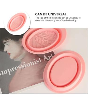 Lurrose Creative Makeup Brush Cleaning Scrubber Bowl Silicone Foldable Brush Cleaner Easy Clean Tools - Buy Online on GoSupps.com