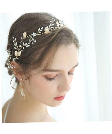 FRCOLOR 1pc Headband Bride Hair Bride Headdress Bride Shiny Headdress Pearl Headdress Fashion Bride Headwear Fashion Headdress Wedding Accessory Wedding Shiny Headdress Alloy - Buy Online on GoSupps.com