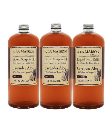 A LA MAISON Lavender Aloe Liquid Soap Refill 33.8Fl Oz 3Pack