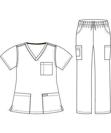 Dagacci Unisex Medical Scrub Set - Black XXXL | Top and Pant Combo for Men and Women - Buy Online on GoSupps.com