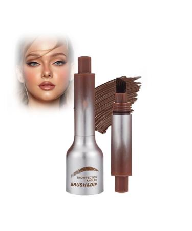 Angled Brush & Dip Liquid Eyebrow Gel Liquid Eyebrow Brush Brow-Fection Angled Brush & Dip Brow Fection Angled Brush & Dip Eyebrow Dip Smudge Proof Eyebrow Pencils Creates Natural Looking Brows (04)