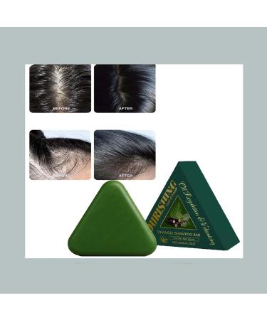Xinran Shop Triangular soap cypress leaf green solid shampoo bar soap for hair care gives volume regulates sebum production strengthens hair controls sebum dandruff soothes strengthens 8 pieces - Buy Online on GoSupps.com