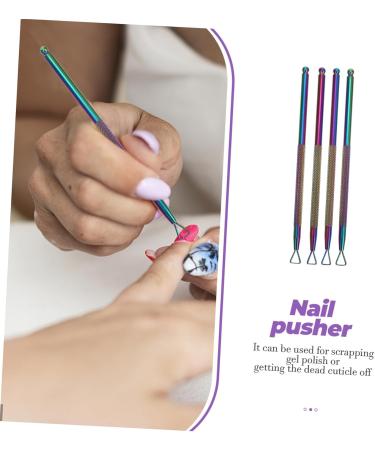KALLORY Nail Trimmer Nail Care Tools Nail Scraper Metal Cuticle Pusher Cuticle Pusher Set Stainless Triangle Nail Polish Remover Tool (4 Pieces Silver) Pedicure Tools Nail Trimmers Blue - Buy Online on GoSupps.com