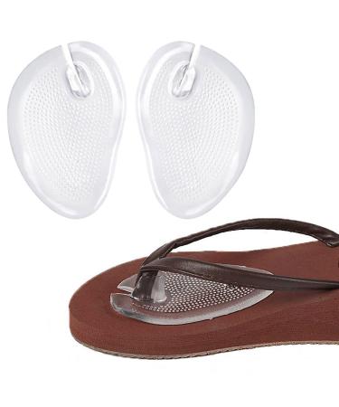 FZBNSRKO 1 Pair Soft Silicone Flip Gel Cushions Pad Toe Protectors for Thong Sandal Flip Flop Gel Inserts Guards Insoles Shoes Grip Pads