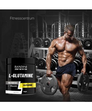Bandini Pure LGlutamine Powder Amino Acid useful for intense training and for muscle mass and strength 100 Vegan Glutamine POWDER Gym and Training 300g Packaging - Buy Online on GoSupps.com