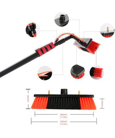 3.6M/5.4M/6M/7.2M/9M/11M Aluminum Alloy Water Fed Telescopic Brush Window Clean Equipment Telescopic Extension Pole Cleaning Kit for Trucks Windows Glass Wall Photovoltaic Panel Cleaning 12FT/3.6M - Buy Online on GoSupps.com