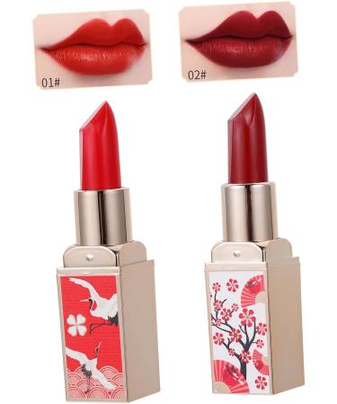HAPINARY 2pcs Chinese Style Lipstick Non-stick Cup Lipsticks Moisturizing Lipstick Hydrating Lipstick Polymer Clay Cane Lipstick for Lady Lipstick for Women Set Shell Plastic Water Proof 1 count (Pack of 1) As Shown 12 - Buy Online on GoSupps.com