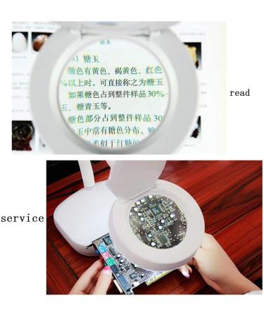 HD Desktop Magnifying Lamp with LED Lights 5-10 Times Electronic Mobile Phone Repair Elderly Reading Identification Magnifiers - Buy Online on GoSupps.com