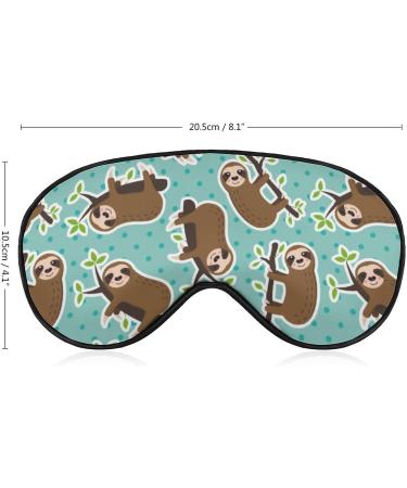 Sloth & Polka Dots Sleep Mask - Adjustable Eye Cover for Sleeping & Travel - Buy Online on GoSupps.com