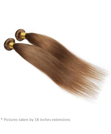 Elailite Real Hair Sew-In Extensions - Brazilian Straight Hair Bundles 45cm 100g #06 Light Brown - Buy Online on GoSupps.com