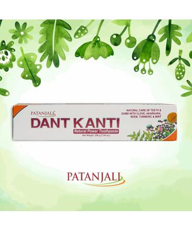 Patanjali Dant Kanti Dental Cream 200g - Natural Oral Care for Healthy Teeth & Gums - Buy Online Worldwide - Buy Online on GoSupps.com