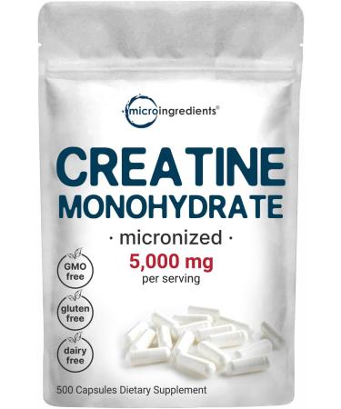 Micro Ingredients Hydration Electrolyte Powder & Creatine Monohydrate Capsules | 2 Pack Bundle | High Potassium 1 000mg + Lemon Raspberry Flavor | Micronized Creatine Pills + Easily Absorbed - Buy Online on GoSupps.com