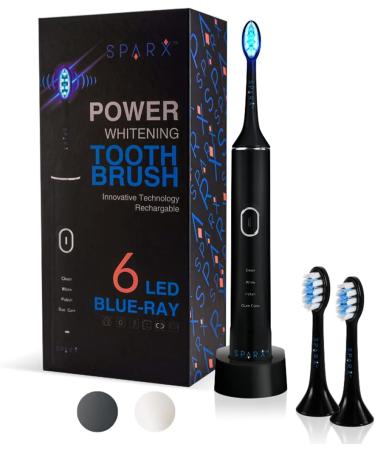 Sonic LED Whitening Toothbrush | Rechargeable | Ultrasonic Technology | 2 Blue-Lights for Whitening + RED LED for Gum Care - Buy Online on GoSupps.com