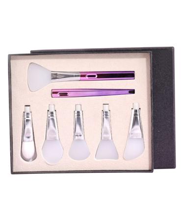 Ipetboom 1set Brush Set Spatula Makeup Tool Brush Applicator Silicone Brush Silicone Brush Facial Products Beauty Tools Applicator Brush Mud Film Abs Soft Fur