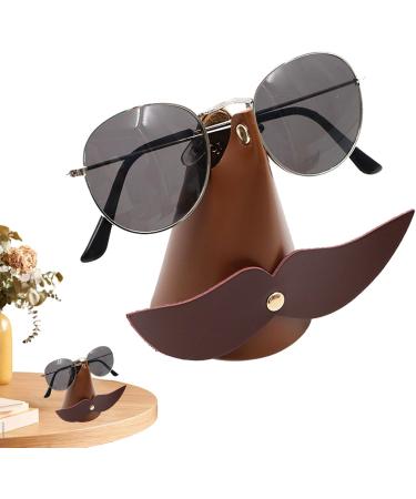 Shop Eseico Nasal Glasses Holders | Funny PU Leather Beard Glass Stands for Home & Travel - Buy Online on GoSupps.com
