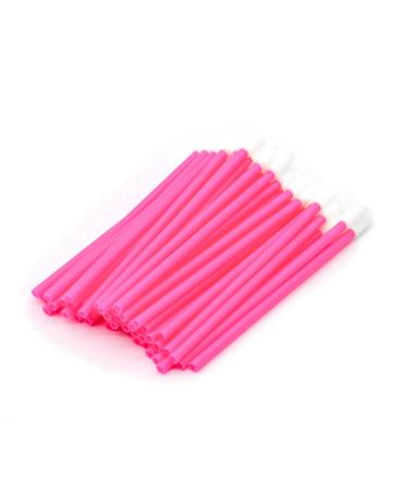 Paitok disposable lip brush 200 pieces of lip applicator disposable lipstick brush applicator lip gloss concealer brush makeup tools for lips (pink red)