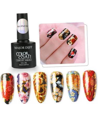 POPETPOP Nail Tips Transfer Nail Foil Sticker Glue Nail Tips Decorations Glue Holographic Nail Stickers Nail Art Foil Glue Artificial Nails Repair Glue Nail Gel Polish Glue Manicure 7*3.3*1cm Black - Buy Online on GoSupps.com