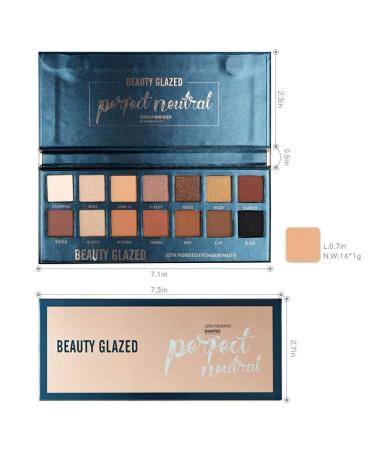 Beauty Glazed 14-Color Shimmer & Matte Eyeshadow Palette | Long-Lasting High Pigment Mineral Makeup for International Shipping - Buy Online on GoSupps.com
