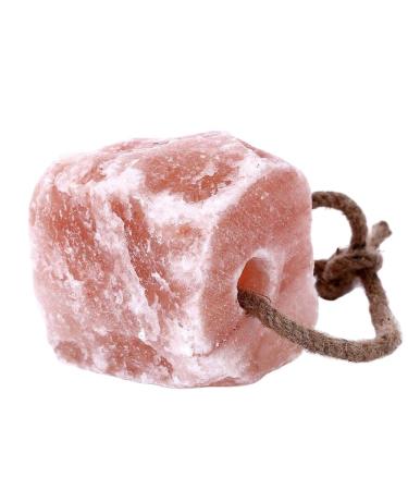 Himalayan Animal Lick Salt - Natural Pure Pink Salt Block on a Rope Horses Deer Goats Cattle Rabbits 6-8 LBS