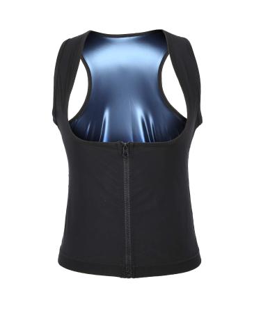 Tbest Sauna SuitsSauna Vest Heating Sweat Tank Top Breathable Waist Trainer Zipper Sports Corset for FemaleL/XL (2XL/3XL) XXL-3XL