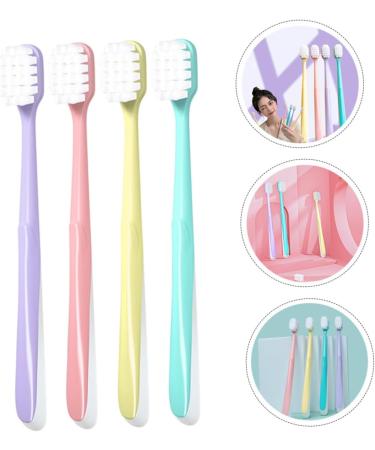 Gatuida 4pcs Soft Cotton Toothbrush Set - Macaron Man Soft Fur for Gentle Teeth Care | International Shipping Available - Buy Online on GoSupps.com