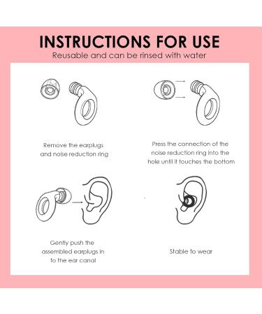 Buy Reusable Soft Earplugs for Noise Reduction | Perfect for Sleeping Travel and Work | Pink & White Sound Protection - Buy Online on GoSupps.com