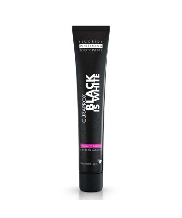 Curaprox Black is white toothpaste for white teeth tooth whitening with black toothpaste made of activated carbon whitening tooth paste 1 x 90 ml