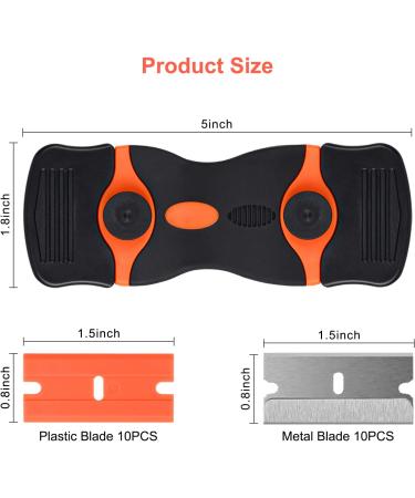 Flintronic Ceranium Field Scraper - 20 Stainless Steel & Plastic Blades - Kitchen Scraper Set for Hob Oven & Glass Ceramic - International Shipping - Buy Online on GoSupps.com