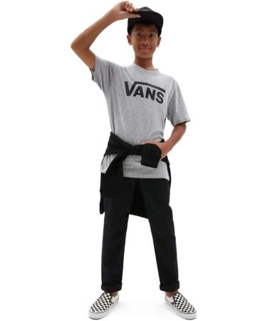 Vans Unisex Kids' K Classic T-Shirt - Grey (Athletic Heather-black Atj), Size 27.5 EU XL - Buy Online on GoSupps.com