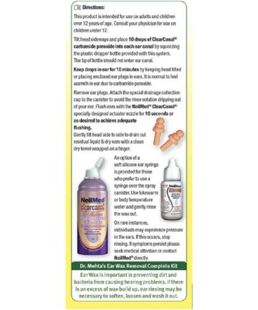NeilMed Clearcanal Ear Wax Removal Complete Kit 75 ml. - Buy Online on GoSupps.com