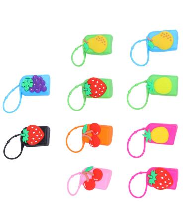 10Pcs Silicone Fruit Pattern Roller Bottle Holder Sleeve Keychain for 30ml Essential Oil Bottles - Travel Cover with Rope - Buy Online on GoSupps.com