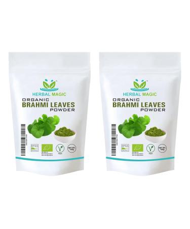 Herbal Magic s Organic Brahmi (Bacopa Monnieri) Leaf Powder Natural Hair Face Mask - Prized Herb in Ayurveda - Sparkle Your Smoothies Baking of&G UK Organic Certified- 200g Organic Brahmi Leaf Powder 200.00 g (Pack of 1)