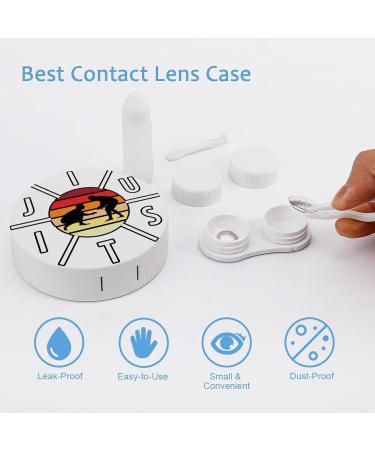 Brazil Jiu Jitsu Round Case For Contact Lens Kit Storage Box with Mirror Printed - Buy Online on GoSupps.com