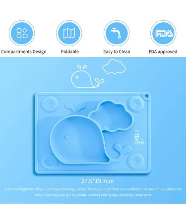 Super Kitchen Silicone Baby Suction Plate for Feeding | Blue | 1 Count - Buy Online on GoSupps.com