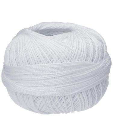 LIZBETH Handy Hands Egyptian Cotton Crochet Thread  Tatting Thread  and Knitting Thread Lace Size 10 (25 Grams 122 Yards)   HH10601  Snow White