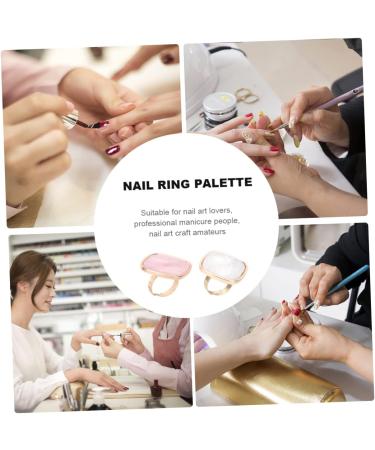 Hohopeti 2 Pi ces Palette Anneau pour Nail Art Marbr e Palette M lange R sine pour Manucure Professionnelle et Amateurs Accessoire Cr atif pour Salon ou Usage Maison - Buy Online on GoSupps.com