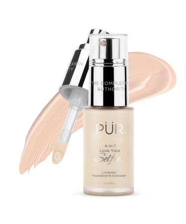 4-in-1 Love Your Selfie Longwear Foundation and Concealer - LG3 by Pur Cosmetics for Women - 1 oz Makeup Cranberry