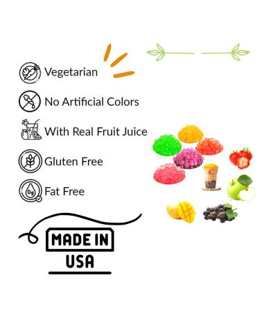 Popping Boba Pearls Bubble Tea Tapioca Balls Party Kit - Vegan Natural Juice Flavor - Individual Packs (Strawberry, Blue Raspberry, Cotton Candy, Grape) - 1.0 Count - Buy Online on GoSupps.com