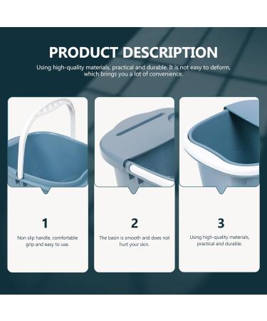 Foot Soak Bath Tub Spa: Basin Big Footbath Bucket Soaker Bowl Pedicure Foot Soak Home Foot Spa Treatment Dead Skin Remover Blue - Buy Online on GoSupps.com