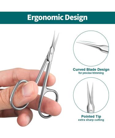 Anrui Stainless Steel Nail Shaver & Skin Scissors - Curved Design for Precise Dead Skin Removal | Sharp Manicure Tool - Buy Online on GoSupps.com