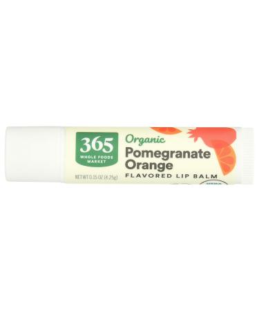 365 by Whole Foods Market Organic Flavored Lip Balm Pomegranate Orange 0.15 Ounce Pomegranate Orange 0.15 Ounce (Pack of 1)